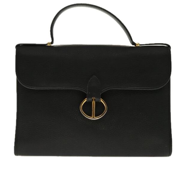 DIOR Hand Bag Leather Black Gold - Picture 2 of 13